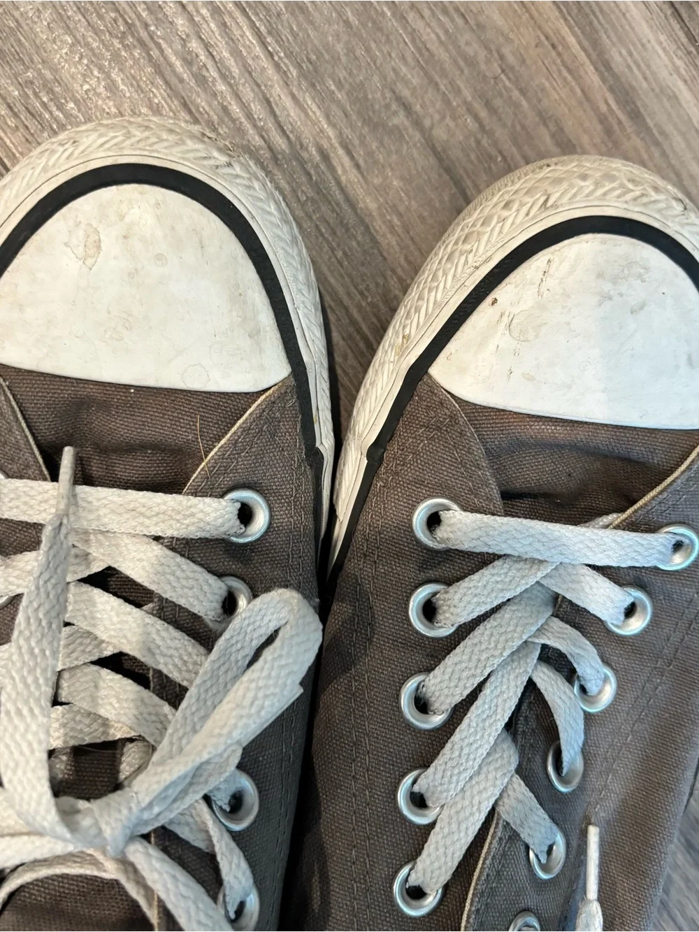 Converse Low-Top Canvas Sneakers in Gray and White